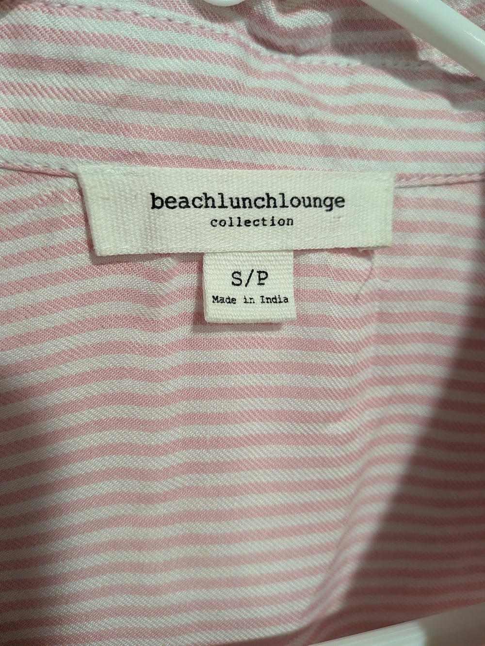 beachlunchlounge Pink and White Striped Button-Up Shirt - Picture 3 of 6